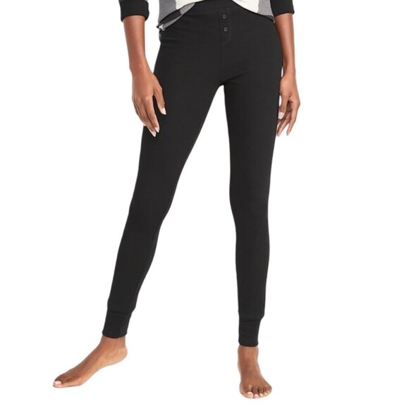 Old Navy | Thermal Knit | Black | Pajama Leggings | Size S - Picture 1 of 6